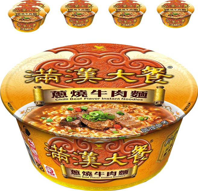 統一 滿漢大餐 蔥燒牛肉麵 192g, 6入
