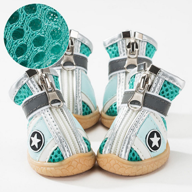 퍼플펫 강아지 별 신발 4p, 민트, 1세트