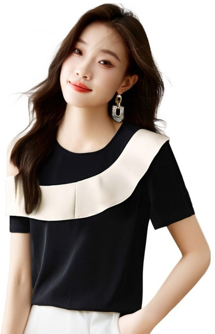 포플러앤씨 여성용 체니베스 오프숄더 프릴 블라우스 P26SMBL022315