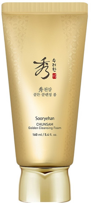 Sooryehan 秀雅韓 天蔘黃金泡沫洗面乳, 160ml, 1入