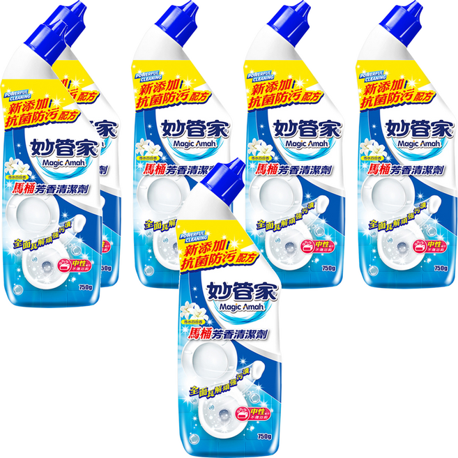 妙管家 Magic Amah 馬桶芳香清潔劑 香水百合香, 750g, 6瓶