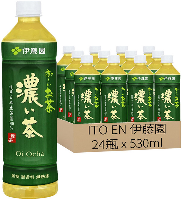 ITO EN 伊藤園 日式綠茶 濃味, 530ml, 24瓶