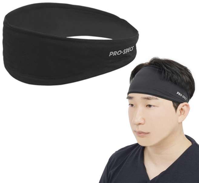프로스펙스 쿨 스포츠 헤어밴드, 블랙, 1개