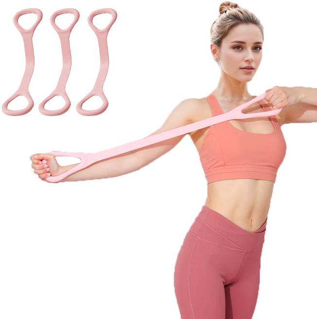사비나 양손그립 스트레칭 텐션밴드, 핑크, 3개