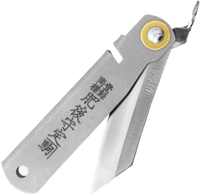 Higonokami 肥後守 刃長鈦合金握柄VG10鋼折刀 HIGOTS297 55mm, 1支