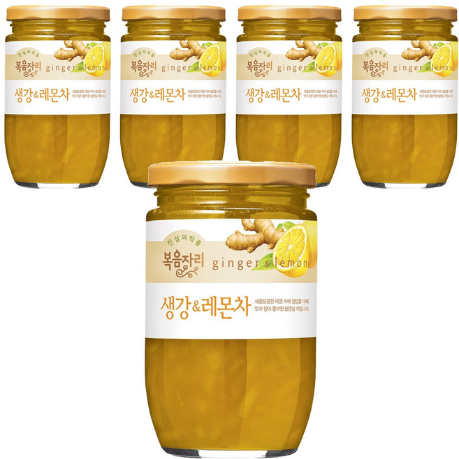 복음자리 생강 앤 레몬차, 500g, 1개입, 5개