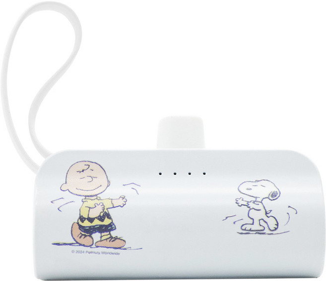 miWORKS 米沃 iCute 隨身行動電源 史努比款 5000mAh Type-C, SNPPB2312-07-T, 白色