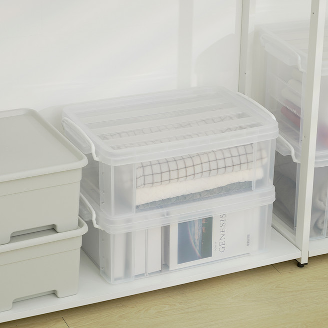 라이피스트 엔플 리빙박스, 투명, 23L, 2개