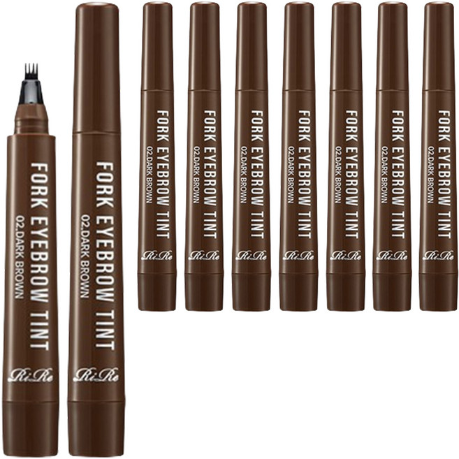 리르 포크 아이브로우 틴트 2g, 02다크브라운, 8개