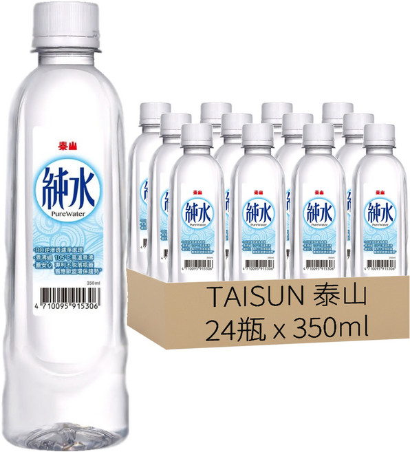 TAISUN 泰山 純水, 350ml, 24瓶