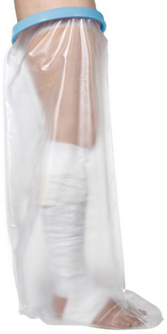 헬스퍼스트 방수 깁스 커버 성인용 다리 L, 블루, 1개