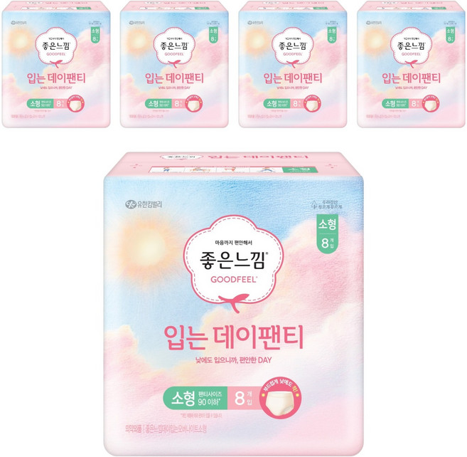 좋은느낌 입는 오버나이트, 소형, 8개입, 5개