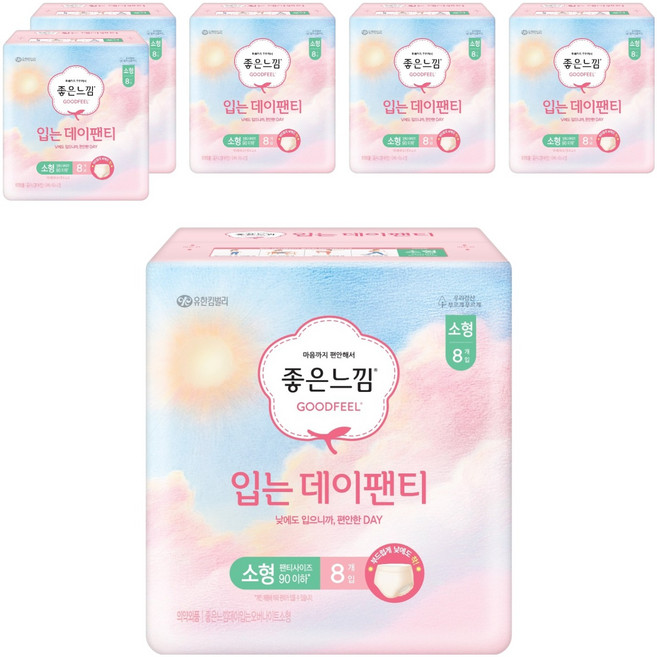 좋은느낌 입는 오버나이트, 소형, 8개입, 6개