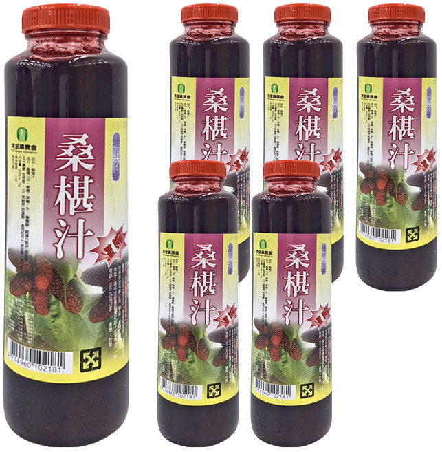 埔里鎮農會 桑椹汁, 800g, 6瓶