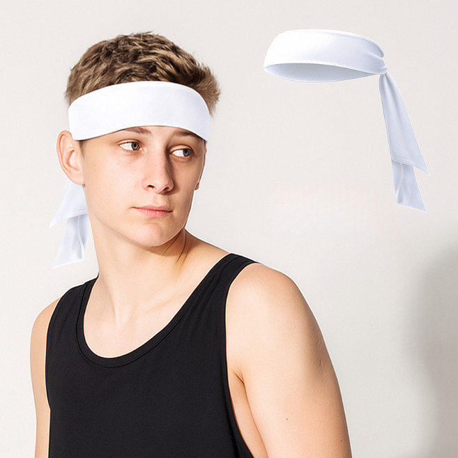 액티제노 스포츠 땀흡수 헤어밴드, 화이트, 1개