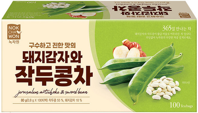 녹차원 돼지감자와 작두콩차, 800mg, 1개, 100개입