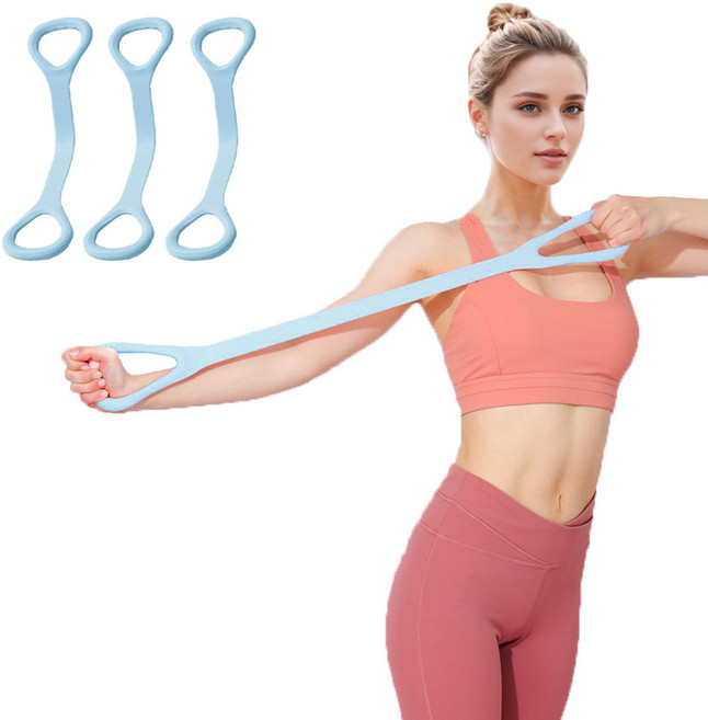 사비나 양손그립 스트레칭 텐션밴드, 블루, 3개