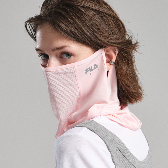 휠라골프 UV 차단 메쉬 쿨 마스크, 라이트 핑크, 1개