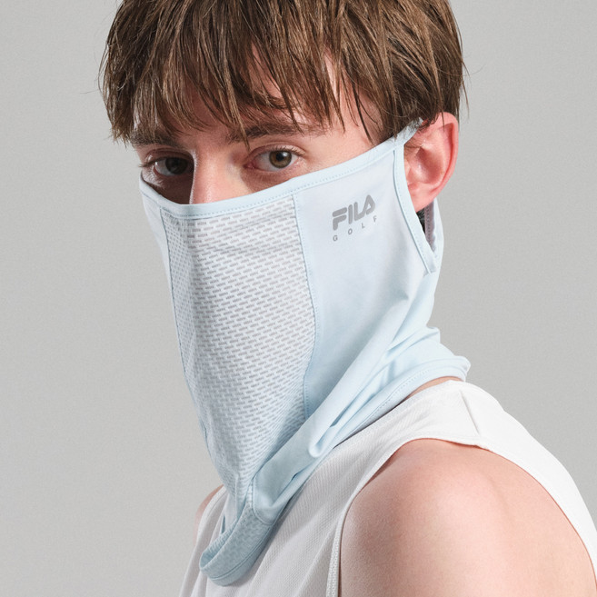 휠라골프 UV 차단 메쉬 쿨 마스크, 라이트 블루, 1개