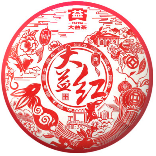 대익차 보이차 대익홍 숙차, 1개입, 357g, 1개