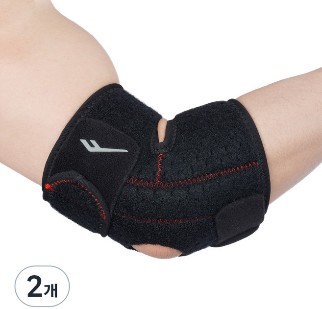 프로스펙스 액티브 팔꿈치 보호대, 블랙, 2개