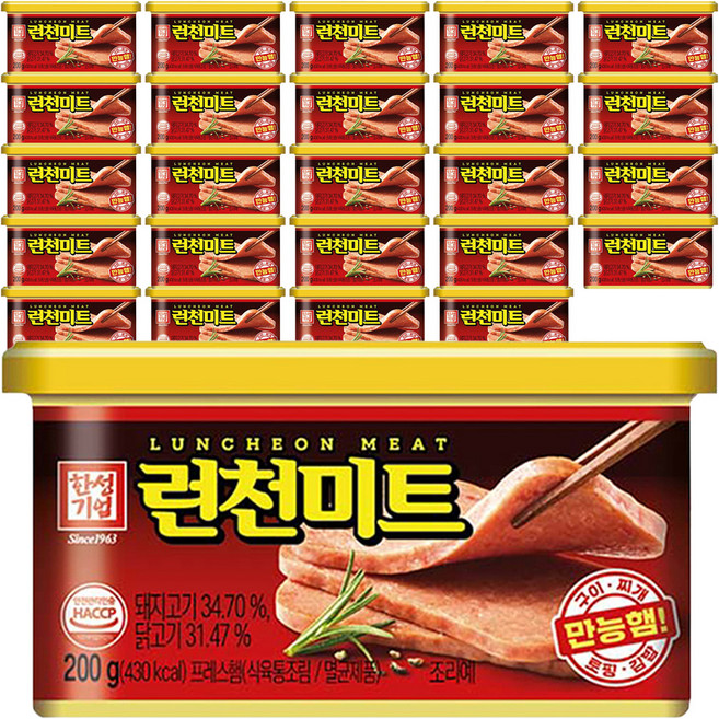 한성기업 런천 미트, 200g, 25개