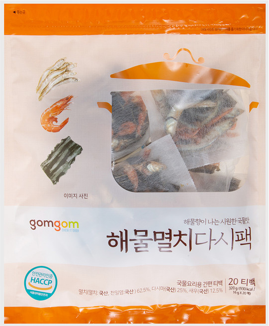 곰곰 해물멸치다시팩, 320g, 1개