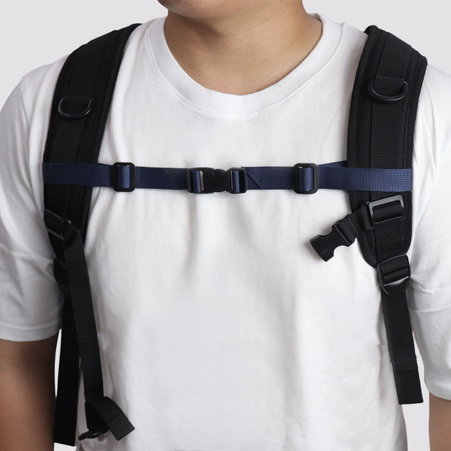 리빙홈디테일 가방 흘러내림 방지 고정 버클 스트랩 체스트 벨트, 네이비, 1개