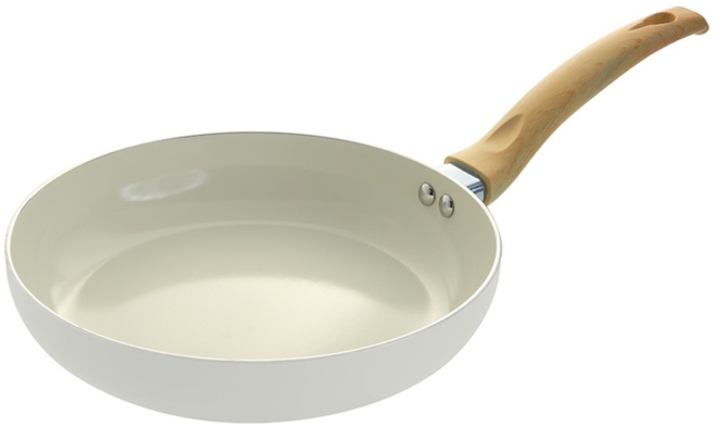 FACKELMANN 法克漫 5854581 珍珠奶白陶瓷不沾平底鍋, 24cm, 1個