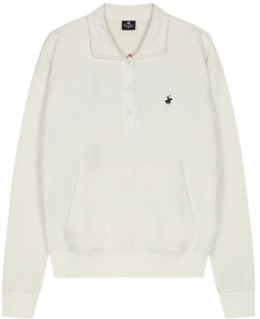 비버리힐스폴로클럽 여성용 자수로고 카라 맨투맨