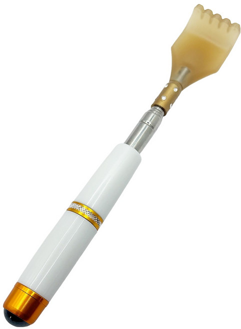 바코젤 길이조절 고급형 효자손 등긁개, 흰색, 1개