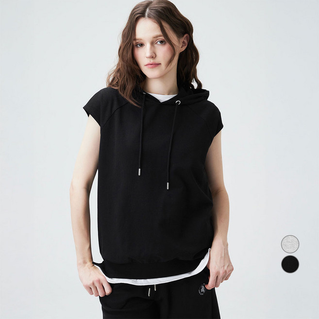 ELLEPARIS 여성용 라그란 소매 민소매 후디