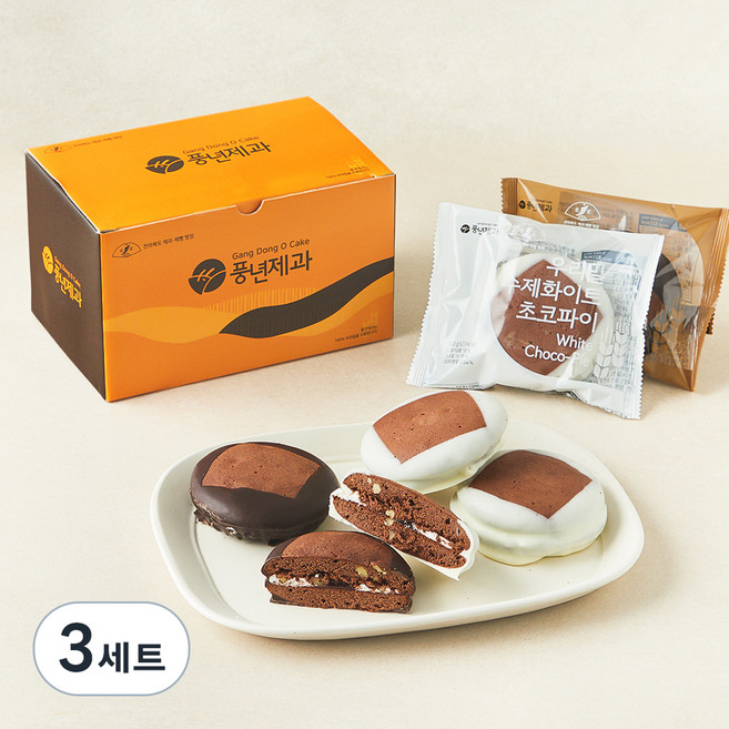 풍년제과 우리밀 수제 화이트 초코파이, 70g, 6개입, 3세트
