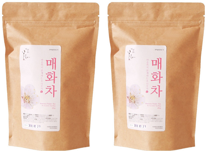 우리꽃연구소 매화차 삼각티백, 500mg, 40개입, 2개