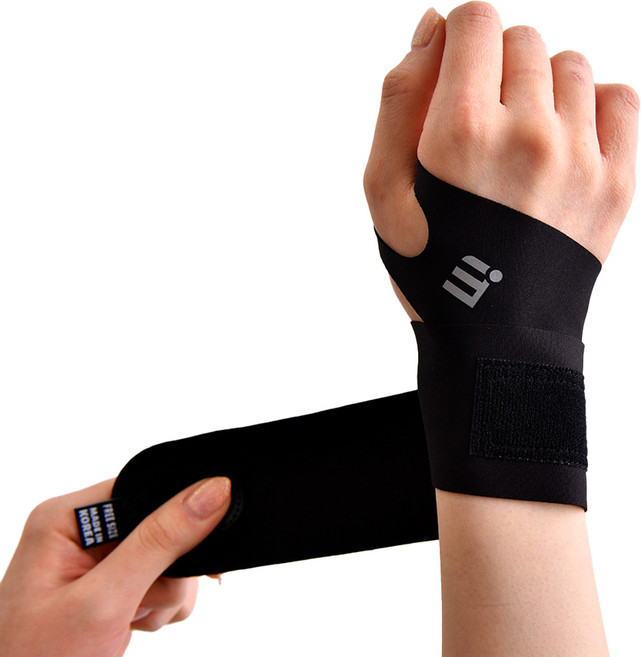 아이엠섬유 손목보호대, 블랙, 1개