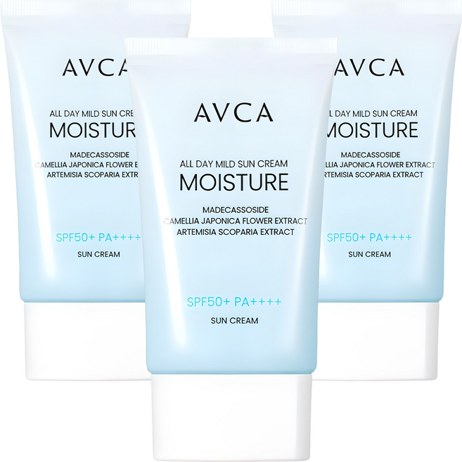 아브카 올데이 저자극 모이스춰 선크림 SPF50+ PA++++, 35ml, 3개