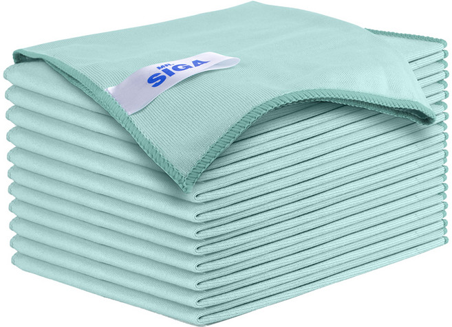 미스터시가 초극세사 유리 거울 손 걸레 35 x 40 cm, 민트, 6개