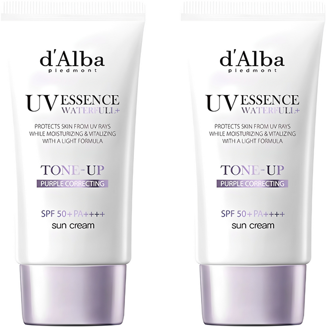 달바 워터풀 톤업 선크림 퍼플 SPF50+ PA++++, 50ml, 2개