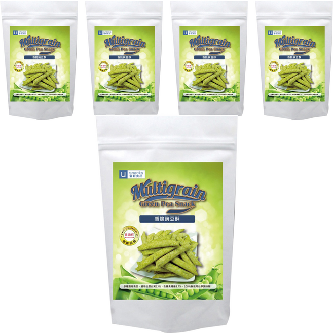 優穀美身 香脆豌豆酥, 100g, 5包