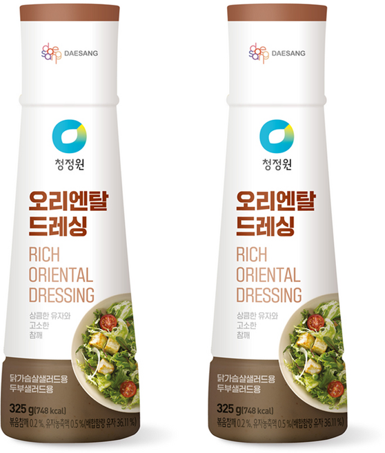 청정원 오리엔탈드레싱, 325g, 2개