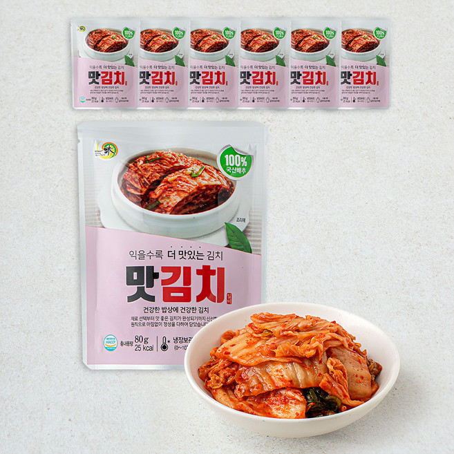 일미 맛김치, 80g, 7개