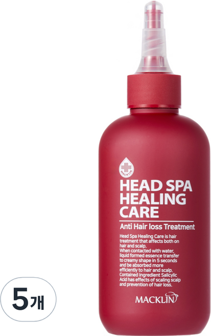 맥클린코스메틱 헤드스파 힐링케어 트리트먼트, 200ml, 5개