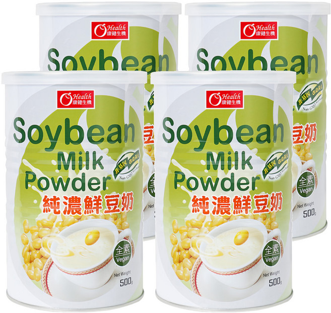 康健生機 純濃鮮豆奶, 500g, 4罐