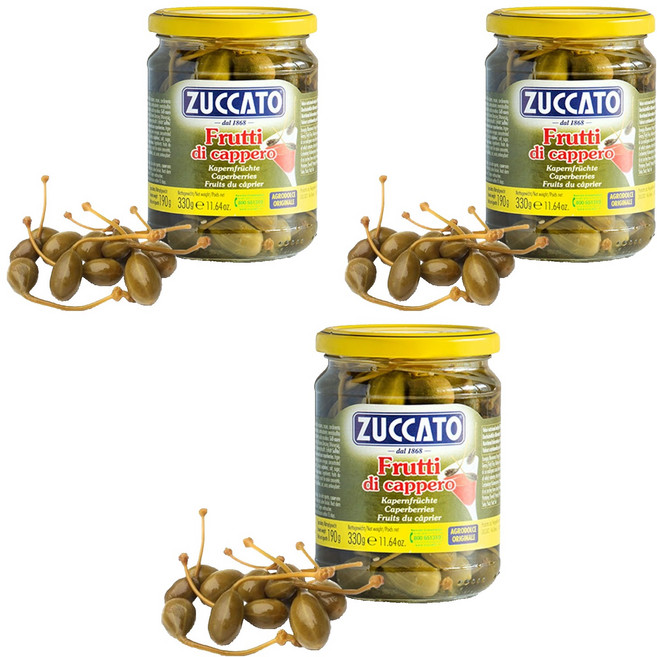 주카토 후르츠 케이퍼 절임류, 330g, 3개