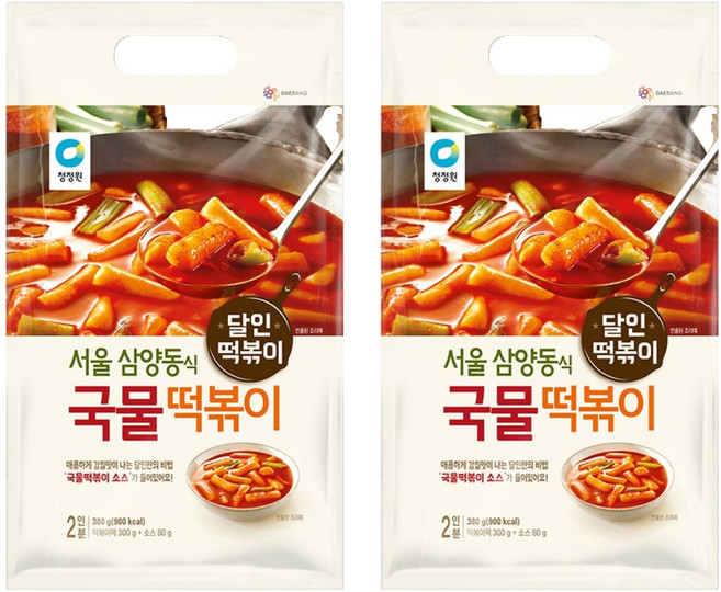 청정원 국물 떡볶이, 380g, 2개