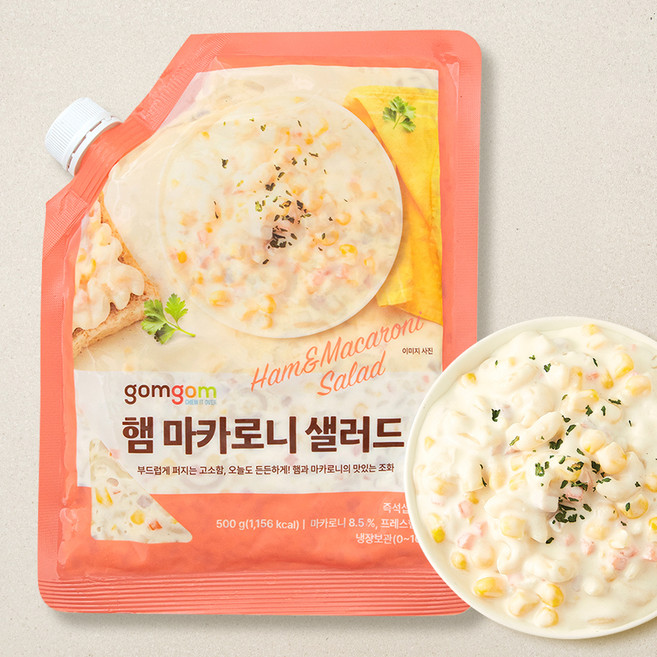 곰곰 햄 마카로니 샐러드, 500g, 1개