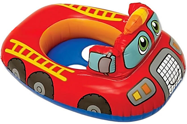 INTEX 充氣坐艇造型游泳圈, 顏色隨機, 1個