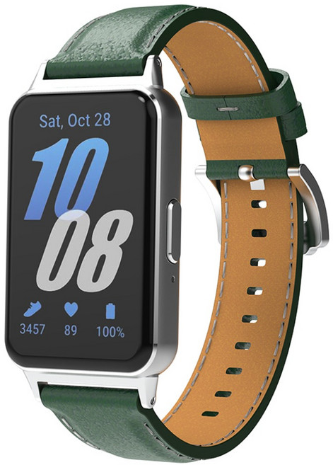 랩씨 스마트워치 모던 레더 스트랩, 다크그린, 1개
