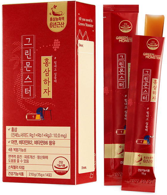그린몬스터 홍삼하자, 210g, 1개