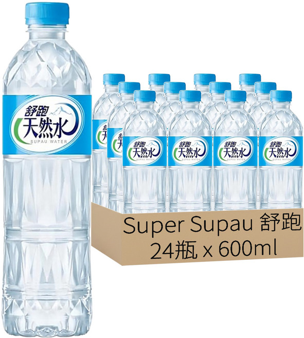Super Supau 舒跑 天然水, 600ml, 24瓶